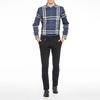 Burberry Эластичная хлопковая поплиновая рубашка Темно-синяя Белая 40234821