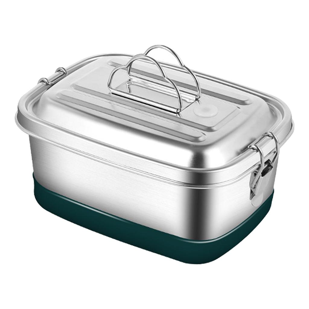 Stainless Steel Lunch Box Double Layer Bentos Box with Compartments Leak Proof Food Container for Adults and Kids