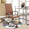 1pc Anime Cartoon Design Round Carpet  Office Chair Mat with Colorful Floral Patterns for Home Decor, Seasonal Gift, Suitable for Office