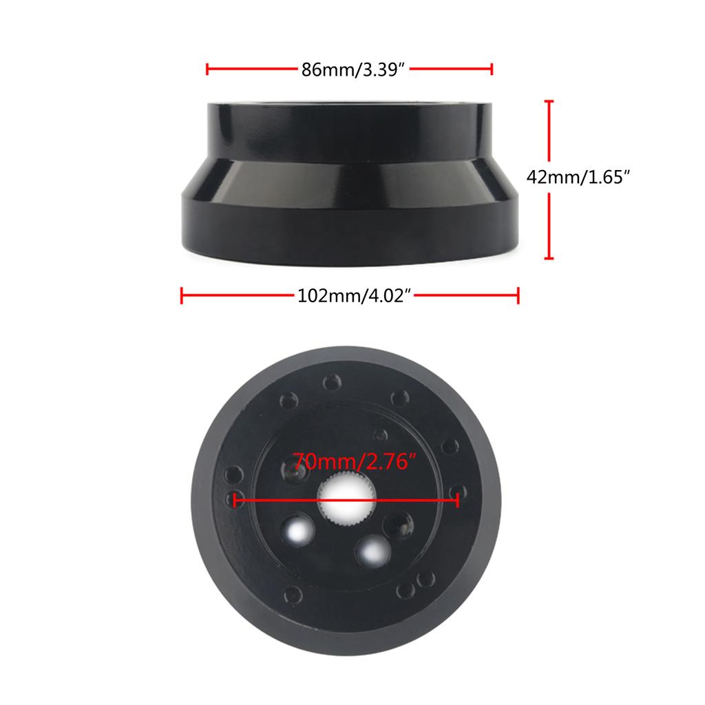 5 & 6 Hole Steering Wheel Polished Short Hub Adapter for Ididit Chevy Quick Release Billet Steering Wheel Hub Adapter