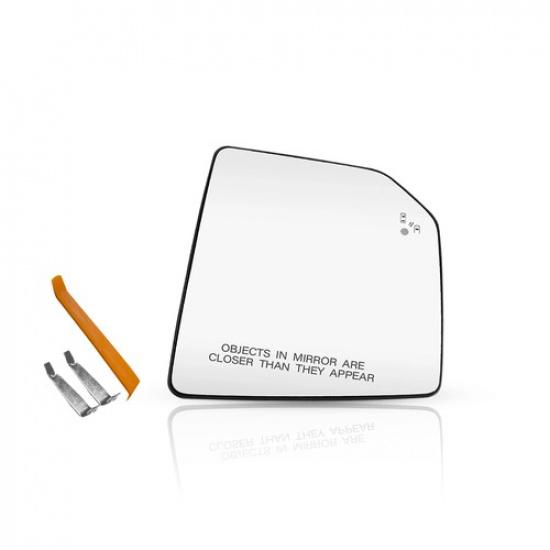 Mirror Glass Heated Blind Spot For 2015- Ford F150 Passenger Side FO1325141