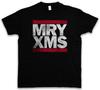 MRY XMS T-Shirt Merry Xmas Christmas Fun Letters