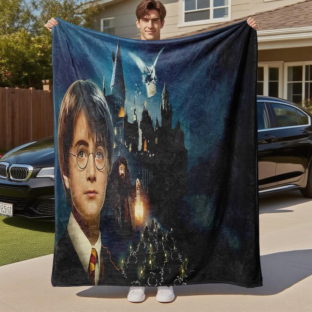 1 шт. Хогвартс Гарри Поттер Сова Фланелевое одеяло для пикника и дома, для всех сезонов, мягкое, теплое, Декор для дома 1031190