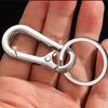 Men Stainless Steel Gourd Buckle Keychain Waist Belt Clip Anti-Lost Buckle Hang