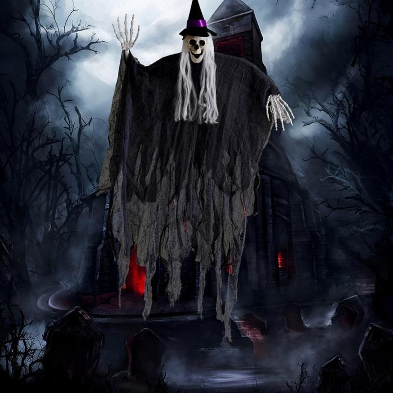 Halloween Ornament with Skull Head Halloween Decorations for Indoor Balconys Outdoor Yard Garden Parties Decorations