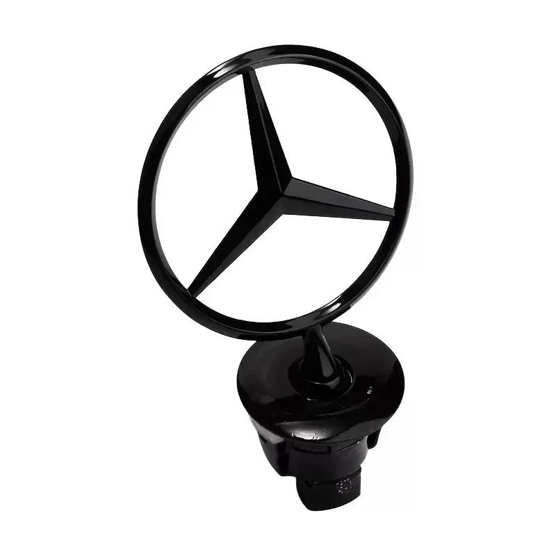 Автомобильная наклейка для Mercedes Benz Звезда на капот - Значок на капот автомобиля Передний хромированный логотип Маркировка капота для Benz C E S Класса W204 W205 W21