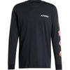 Футболка мужская с длинным рукавом и круглым вырезом с принтом логотипа Terrex Sports Lifestyle IZ0464