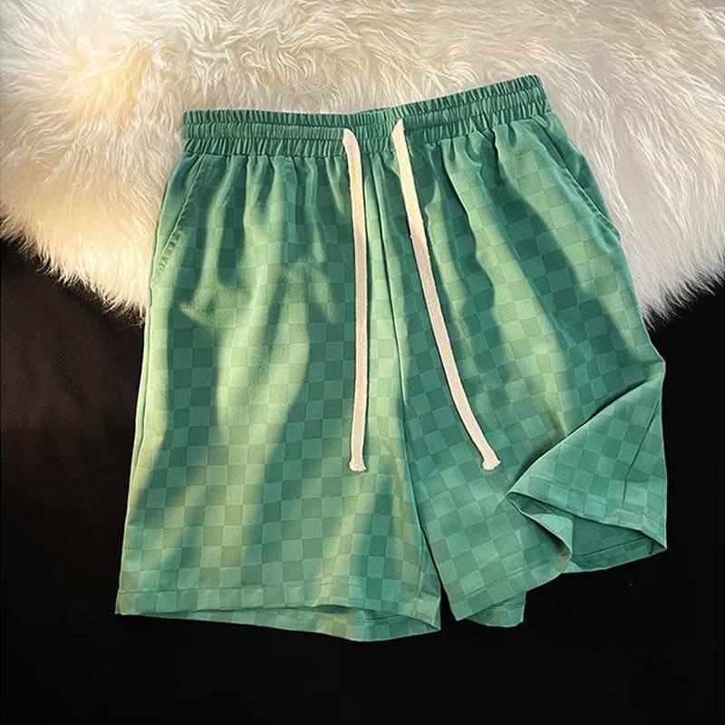 Мужские модные свободные повседневные летние спортивные шорты с шахматным узором