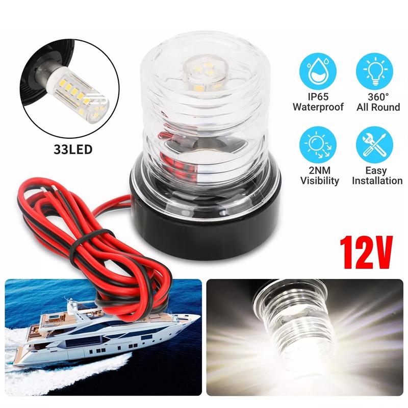 12V Led Navigation Anchor Light 360 Degree All Round For Marine Boat Light Yacht Sailing Lamp Navigation Signal Indicator