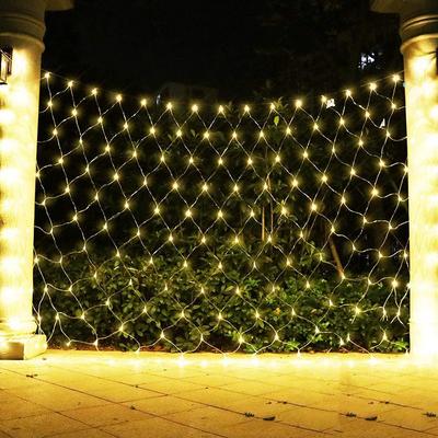 1.5X1.5/3x2/6x4M Светодиодная сетка-гирлянда для улицы, сетка, рождественская сетка-гирлянда, 8 режимов для свадебной вечеринки, сада, газона, кустов, декора