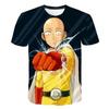 Аниме One Punch Man футболка с 3D принтом, мужские повседневные модные топы с короткими рукавами, мужские футболки с круглым вырезом, одежда оверсайз