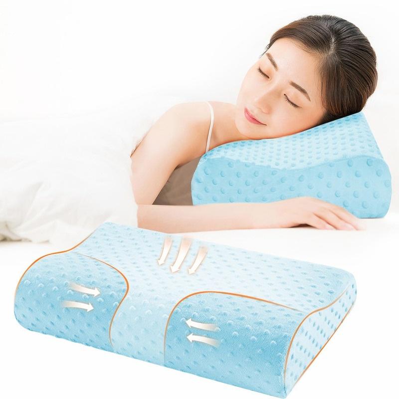 Memory Foam Pillow Orthopedic Pillow Bedding Neck Pillow Fiber Slow Rebound Pillows Massager for Cervical Health Care Pain Relief