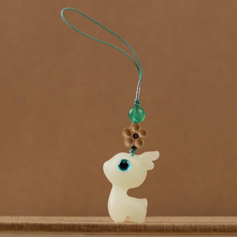 Luminous Little Deer Keychain Pendant - Cute Travel Safe Ornament for Men & Women