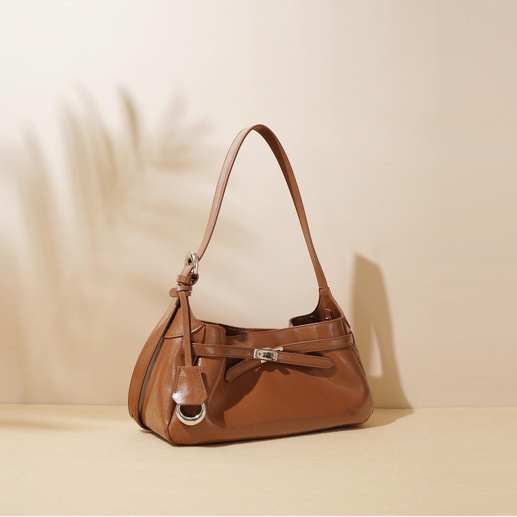2025 Niche New High-end Leather Bag Women's Bag Fashion Trend Dumpling Handbag Shoulder Cross Shoulder Women's Bag