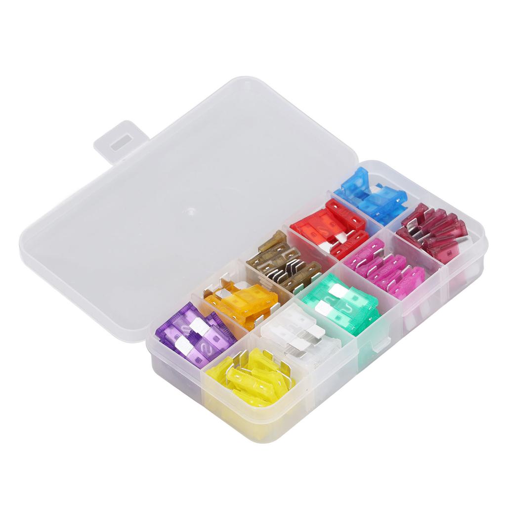 80 шт. автомобильных предохранителей штекерного типа среднего размера, набор для выбора предохранителей для автомобиля, морского автофургона, мотоцикла