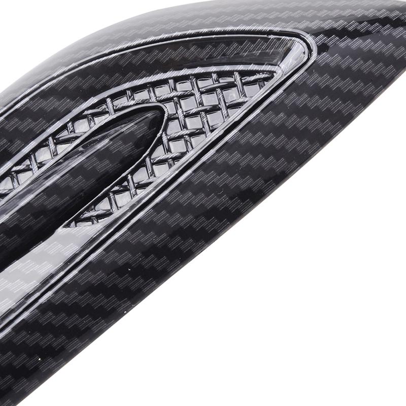 Боковое крыло автомобиля, вентиляционное отверстие, спойлер, гоночная впускная решетка, отделка жабр акулы, крышка крыла, декоративная крышка из углеродного волокна, ABS 3D