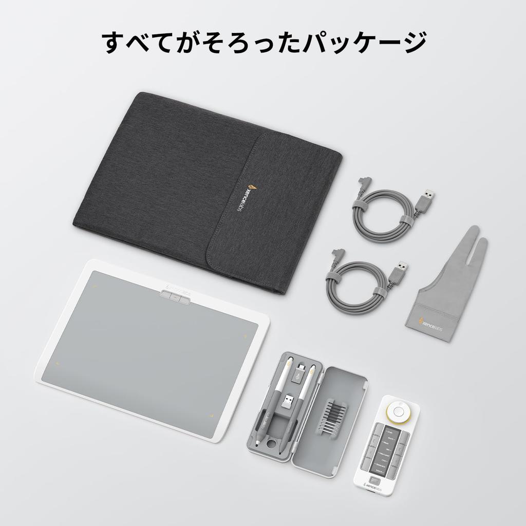 Xencelabs Pen Tablet Medium Bundle SE V2 Nebula White Graphics Drawing Tablet with Two V2 Quick Key Shortcut HP Private Bluetooth Wireless and