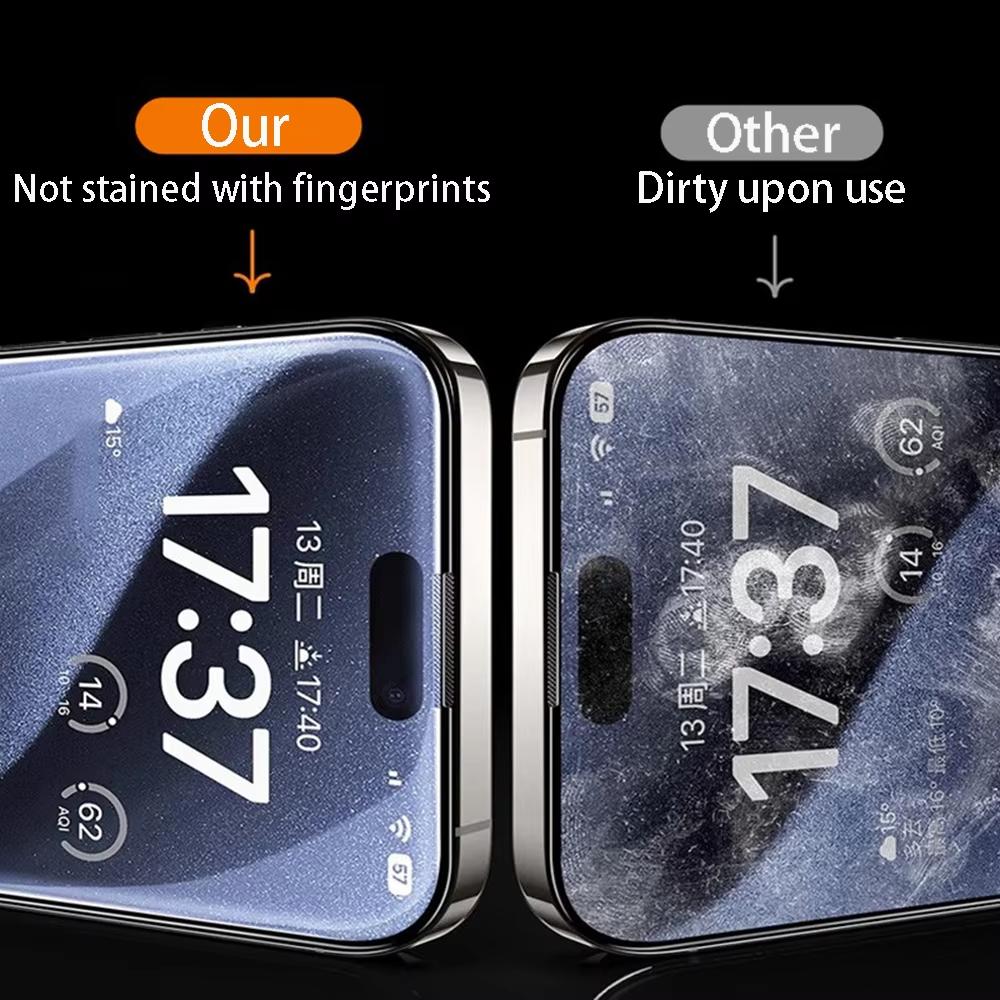 4Pcs Tempered Glass Screen Protector for IPhone 13 16 17 15 12 11 Pro Max 14 15 16 Plus 16e 12 13 Mini XR XS Air Toughened Glass