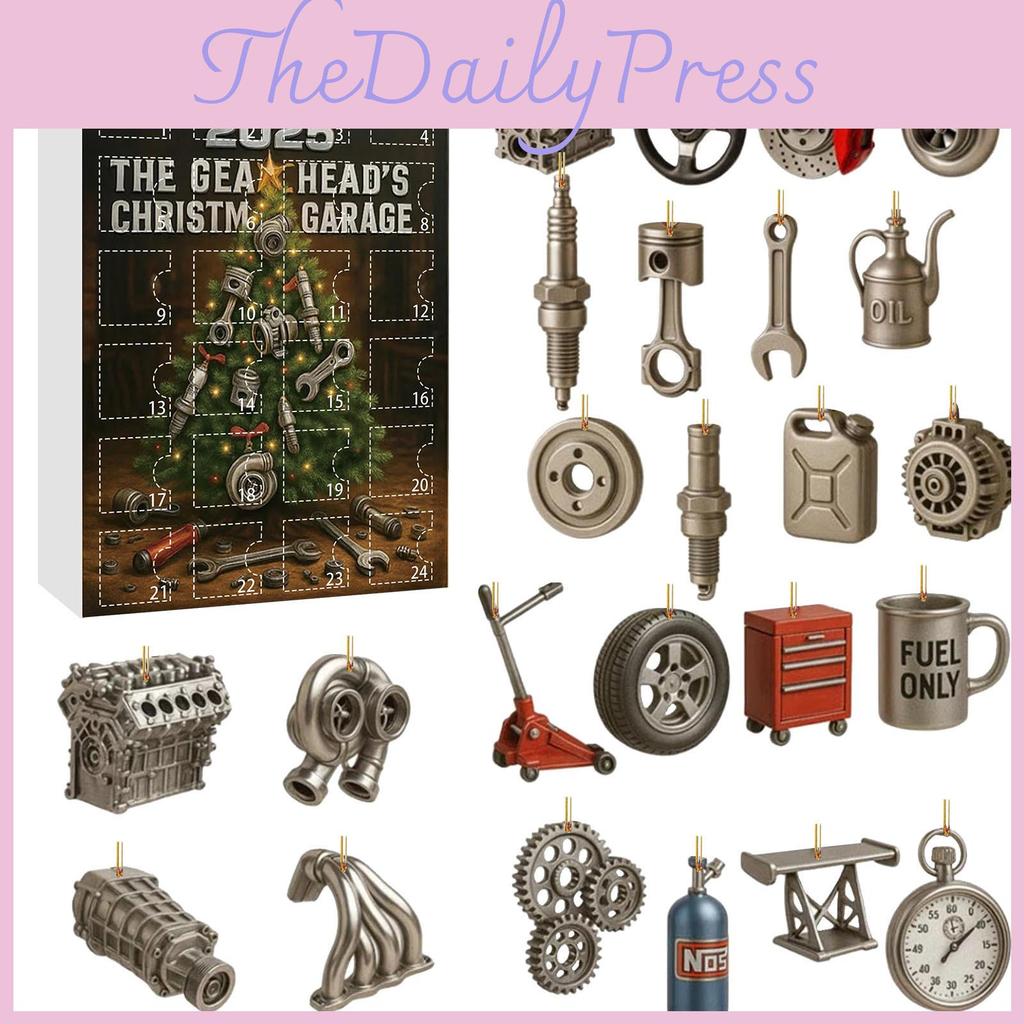 Рождественский адвент-календарь-сюрприз на космическую тематику с набором из 24 штук для праздничного декора