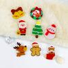 Christmas Brooch Festive Cute Cartoon Xmas Themed Multipurpose Anti-fade Decoration New Year Gifts Santa