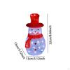Christmas Glowing Snowman Decoration Decor for Room Indoor Outdoor Red Hat Height 22cm