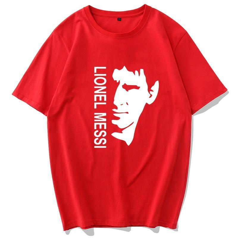 Футболка с принтом Месси с коротким рукавом M10 Футбольная майка Барселоны Спортивный топ с коротким рукавом