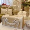 Luxury Tissue Box Desktop Handkerchief Boxes Living Room Art Square Napkin Case Household Toilet Paper Storage Accessories