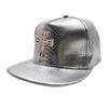European and American new crocodile pattern PU leather baseball cap male trend hip hop skull flat brim hat street men and women