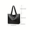 Vintage Design Tote Bag For Women, Large Capacity Shoulder Bag, Faux Leather Handbag For Work, Shopping, Travel