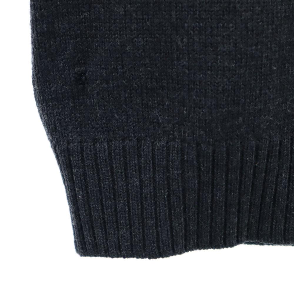 Coach Wool Long Sleeve Elbow Patch Sweater XS Black Knit Men's Used