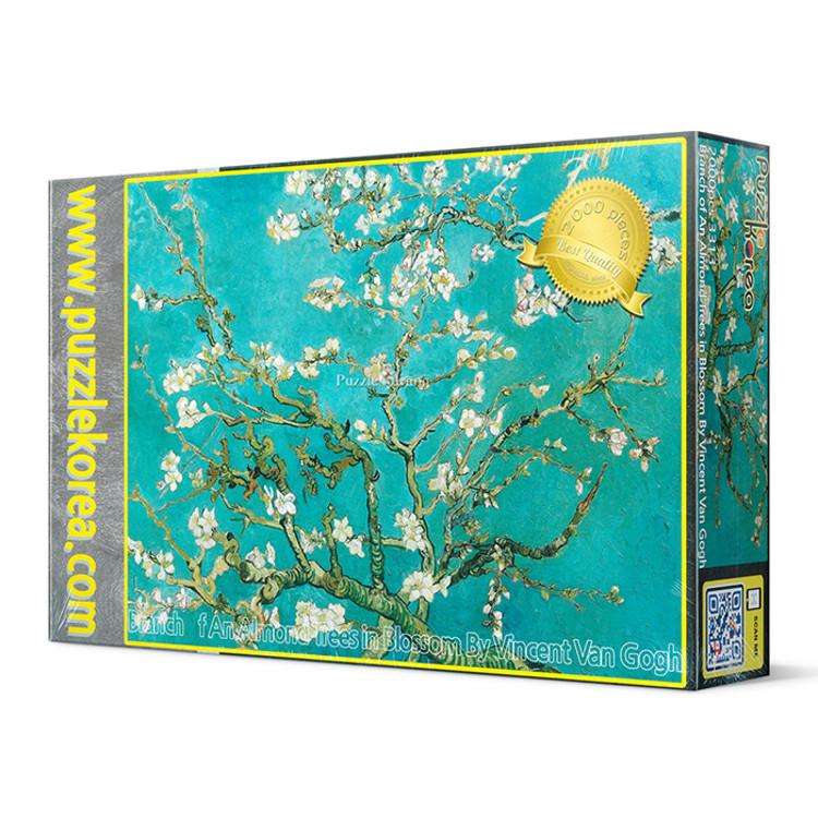 Пазл из 2000 деталей - Цветущее миндальное дерево, популярная корейская головоломка