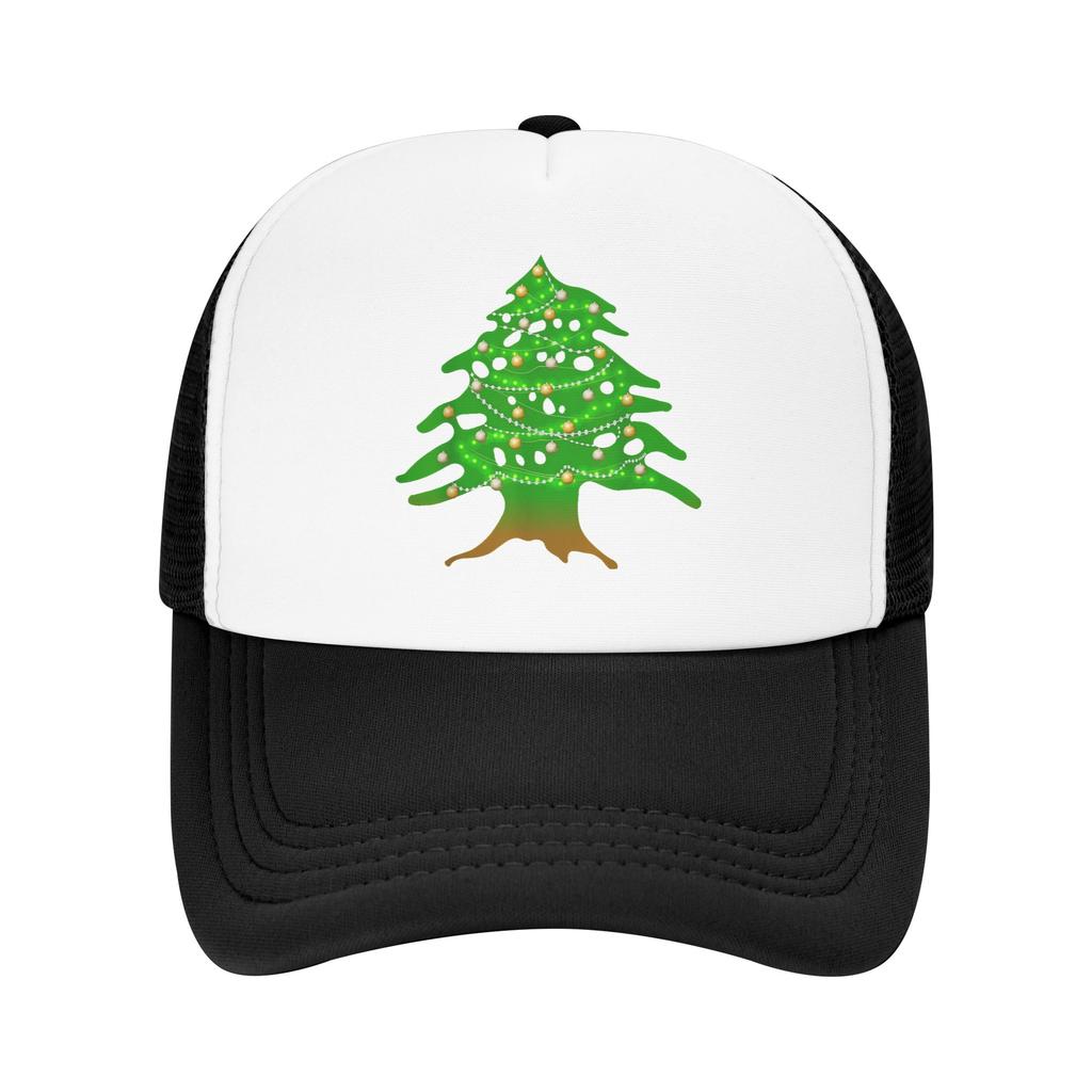 Christmas Lebanese Tree Lebanon Flag Mesh Baseball Caps Unisex Sport Sun Hat Hats Adjustable Summer Trucker Hats