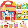Children'S Felt Cloth Book, Children'S Educational Early Education Can'T Tear Cloth Book Farm Cognitive Early Education Felt Book