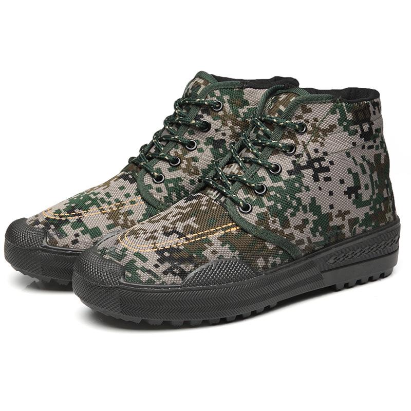 2024 Камуфляж Новое поступление Мужская повседневная обувь Осень-зима Ботильоны из кожи со шнуровкой спереди Мужская повседневная обувь с высоким верхом из парусины для мужчин