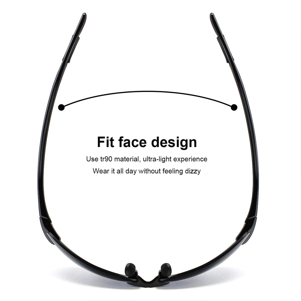MAXJULI  Classic Fashion Rimless Oval sunglasses women&men UV400 Unbreakable Driving Sports TR90 Frame Sun Eyewear (MJ8008)