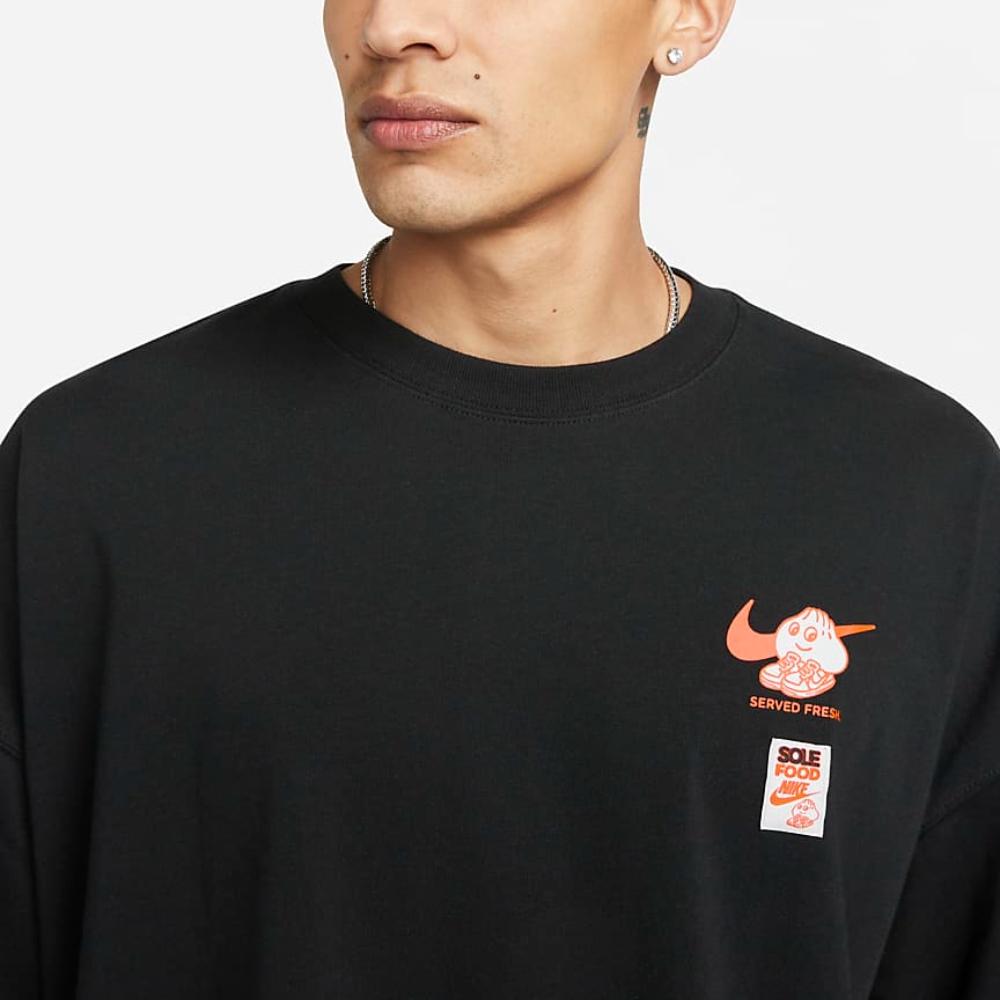 Nike Футболки Мужские Черные С Круглым Вырезом Умеренный Прямой Крой FB9808-010