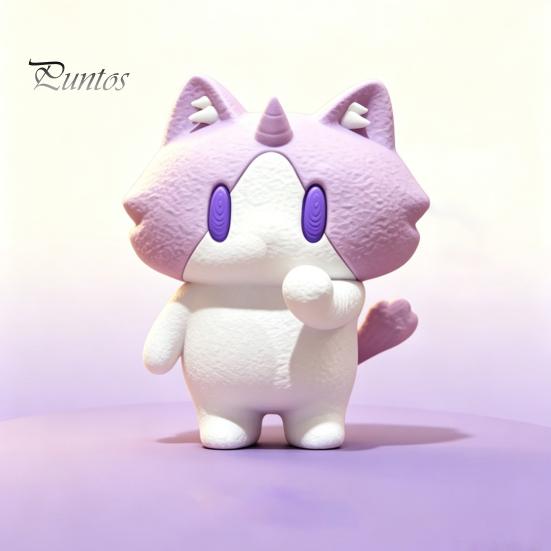 Милые фигурки животных для полки 3D-печатная фигурка кошки, Мультяшное настольное украшение с игриво прикрытым ртом, Миниатюрный дизайн украшения для дома и офиса,