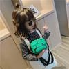 Children's Solid Color Canvas Shoulder Bag Casual All-match Boys and Girls Bag Fashion Simple Small Satchel Bag