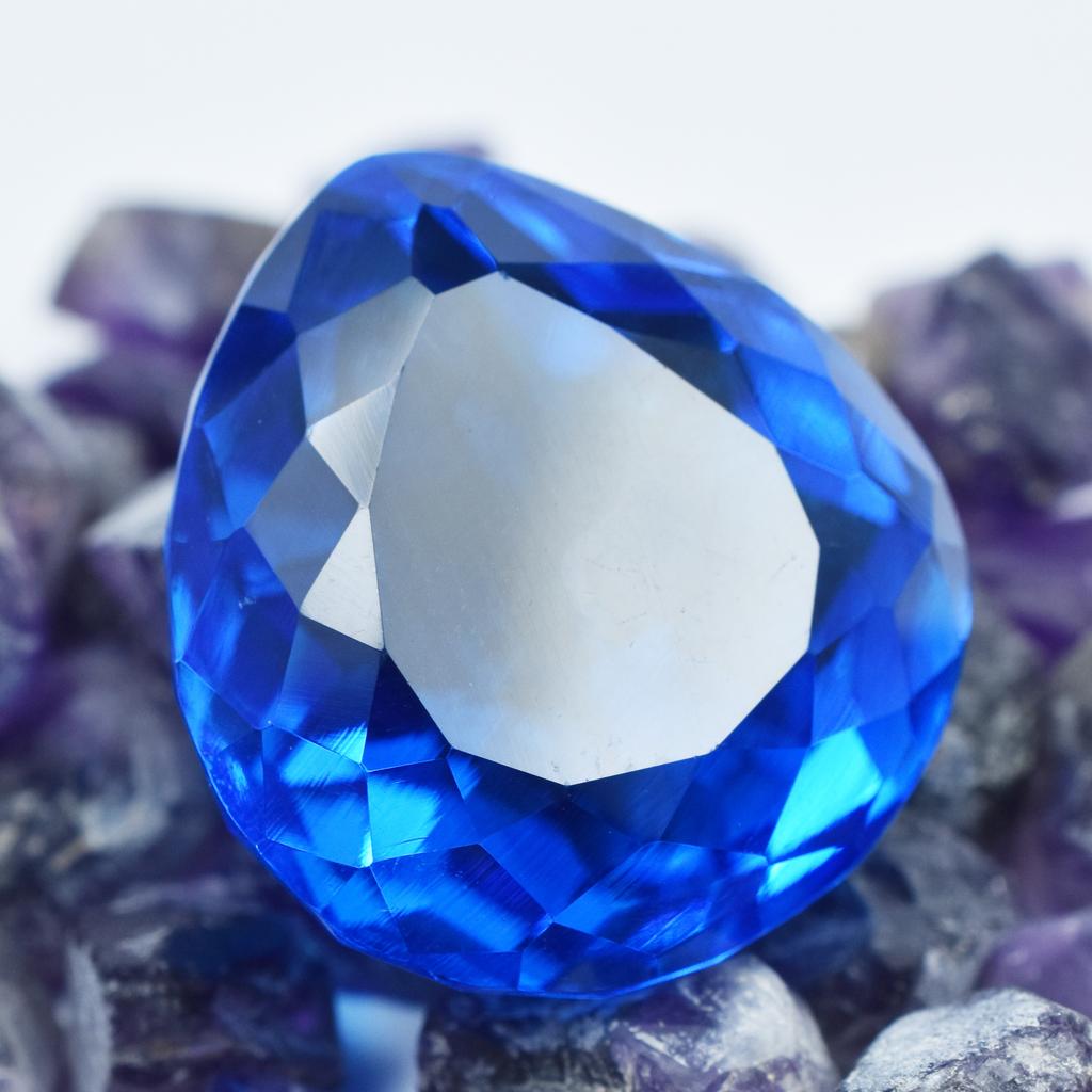 72.40 Carat Natural Blue Tanzanite Pear Shape CERTIFIED Loose Gemstone