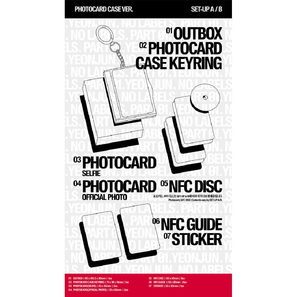 Pre-order YEONJUN Solo Album NO LABELS Part 01 Photo Card Case Ver.
