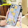 Dirt-resistant Fashion Design Phone Case For OPPO Realme C21Y/C25Y Waterproof Phone Holder Wrist Strap Kickstand Lanyard