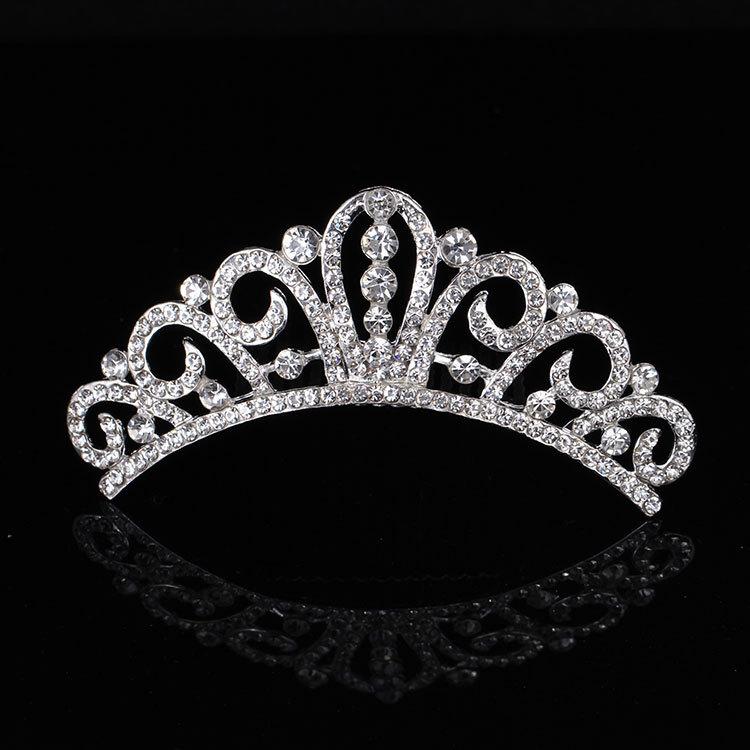 Детская тиара из сплава для девочек, тиара для любви, гребень для волос принцессы, стразы, жемчуг, тиара на день рождения