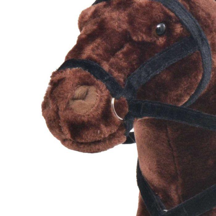 VidaXL Plush Toy Horse Dark Brown XXL 91327