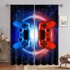 Technology Sense Game Handle Curtain Future Cool Sense, a Set of Two Pieces, Home Bedroom Living Room Curtain