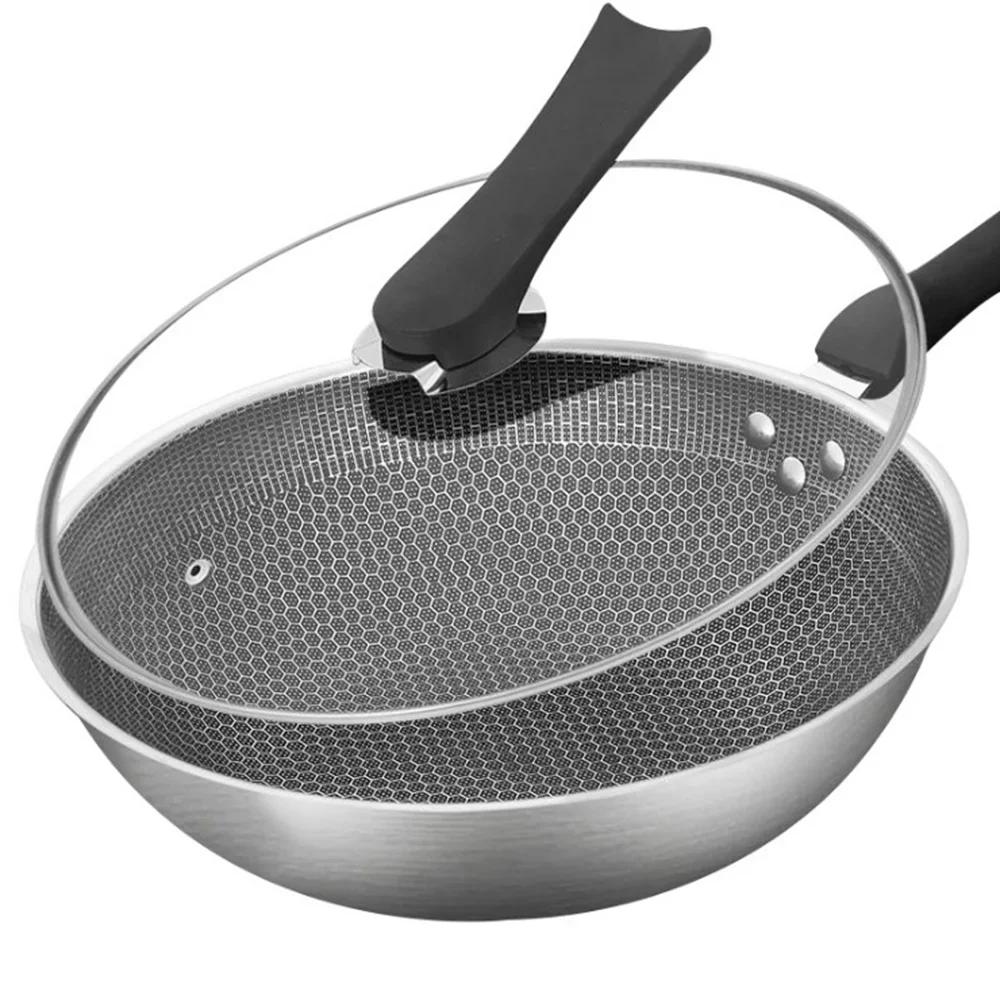 2022 New China Induction Cooker Honeycomb Stainless Steel Wok