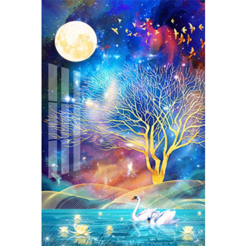 5D DIY Алмазная картина Мультфильм Эльф Олень Алмазная вышивка Набор для вышивки крестом Полный горный хрусталь Мозаика Домашний декор