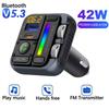 Аудио MP3-плеер Bluetooth 5.3 Автомобильный беспроводной FM-передатчик Handsfree автомобильный комплект Поддержка U Disk Быстрое зарядное устройство Type C PD HIFI Stereo