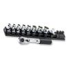 Kohken Z-EAL 2285ZE(G72) 1/4" (6.35mm) Square Socket Set, 10 Pieces