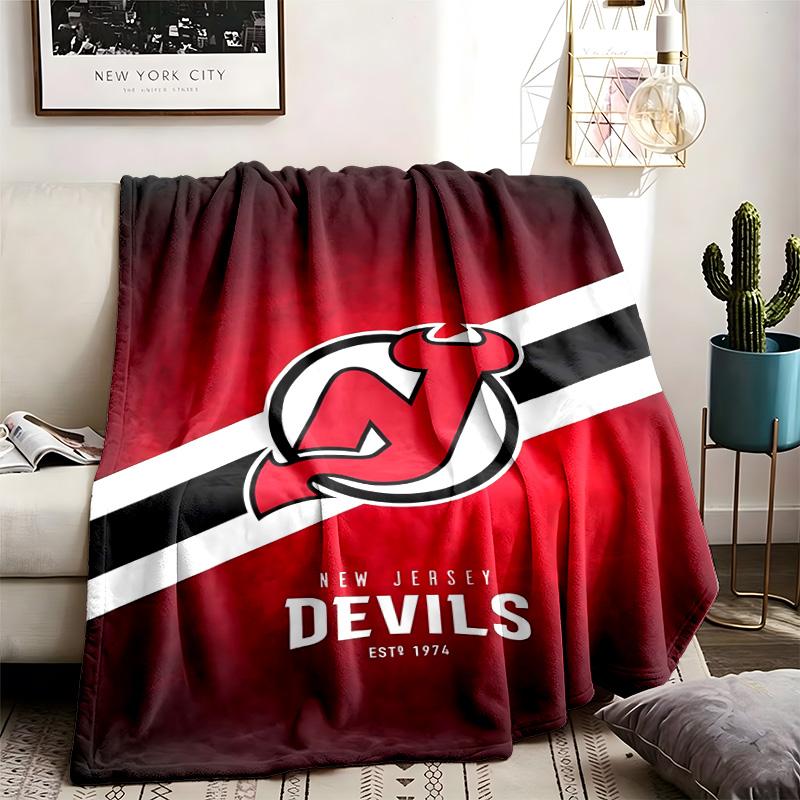 New Jersey Devils Theme Blanket Suitable For Beds Sofas And Camping Perfect For Both Men And Women Comfortable Bedding All Year Round
