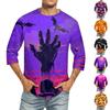 Men'S Round Neck Three-Quarters Sleeve Top Casual Fashion T-Shirt
